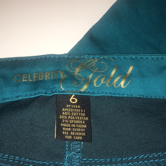 CELEBRITY GOLD SIZE 6 STRAIGHT LEG CASUAL PANTS. - Picture 3 of 3